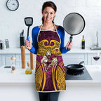Brisbane Broncos Rugby Apron Polynesian Tribal Pattern Warrior Horse Maroon Gold Pattern