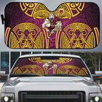 Brisbane Broncos Rugby Auto Sun Shade Polynesian Tribal Pattern Warrior Horse Maroon Gold Pattern