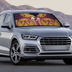 Brisbane Broncos Rugby Auto Sun Shade Polynesian Tribal Pattern Warrior Horse Maroon Gold Pattern
