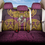 Brisbane Broncos Rugby Back Car Seat Cover Polynesian Tribal Pattern Warrior Horse Maroon Gold Pattern