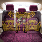 Brisbane Broncos Rugby Back Car Seat Cover Polynesian Tribal Pattern Warrior Horse Maroon Gold Pattern
