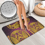 Brisbane Broncos Rugby Bathroom Set Polynesian Tribal Pattern Warrior Horse Maroon Gold Pattern