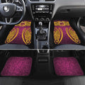 Brisbane Broncos Rugby Car Mats Polynesian Tribal Pattern Warrior Horse Maroon Gold Pattern
