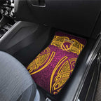 Brisbane Broncos Rugby Car Mats Polynesian Tribal Pattern Warrior Horse Maroon Gold Pattern