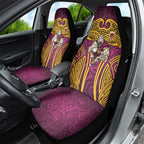 Brisbane Broncos Rugby Car Seat Cover Polynesian Tribal Pattern Warrior Horse Maroon Gold Pattern