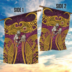 Brisbane Broncos Rugby Garden Flag Polynesian Tribal Pattern Warrior Horse Maroon Gold Pattern