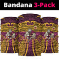 Brisbane Broncos Rugby Neck Gaiter Polynesian Tribal Pattern Warrior Horse Maroon Gold Pattern