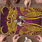 Brisbane Broncos Rugby Puzzle Polynesian Tribal Pattern Warrior Horse Maroon Gold Pattern
