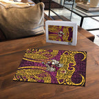 Brisbane Broncos Rugby Puzzle Polynesian Tribal Pattern Warrior Horse Maroon Gold Pattern