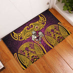 Brisbane Broncos Rugby Rubber Doormat Polynesian Tribal Pattern Warrior Horse Maroon Gold Pattern
