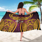 Brisbane Broncos Rugby Sarong Polynesian Tribal Pattern Warrior Horse Maroon Gold Pattern