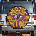 Brisbane Broncos Rugby Spare Tire Cover Polynesian Tribal Pattern Warrior Horse Maroon Gold Pattern