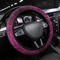 Brisbane Broncos Rugby Steering Wheel Cover Polynesian Tribal Pattern Warrior Horse Maroon Gold Pattern
