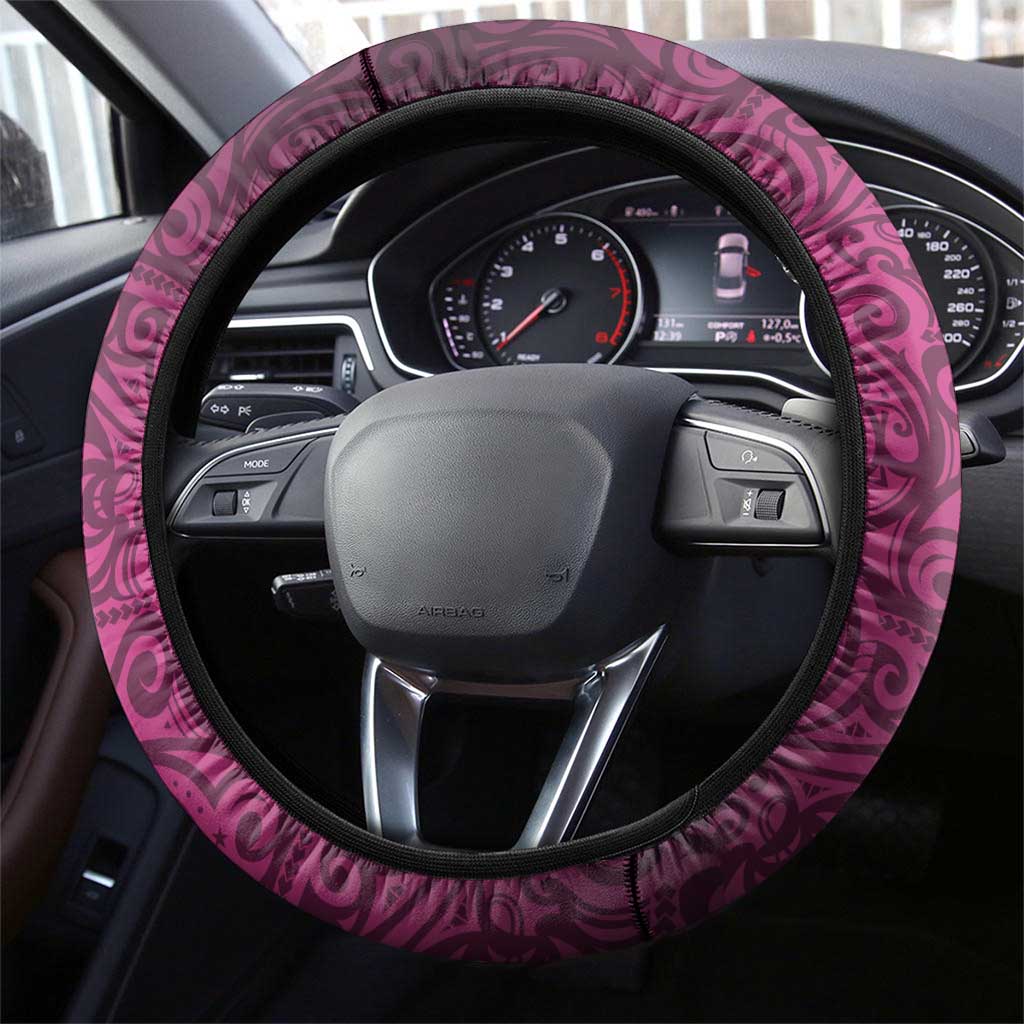 Brisbane Broncos Rugby Steering Wheel Cover Polynesian Tribal Pattern Warrior Horse Maroon Gold Pattern