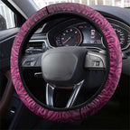 Brisbane Broncos Rugby Steering Wheel Cover Polynesian Tribal Pattern Warrior Horse Maroon Gold Pattern