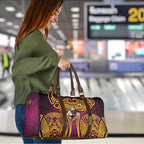 Brisbane Broncos Rugby Travel Bag Polynesian Tribal Pattern Warrior Horse Maroon Gold Pattern