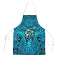 Cronulla Sutherland Sharks Rugby Apron Polynesian Tribal Shark Warrior Ocean Blue Pattern