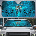 Cronulla Sutherland Sharks Rugby Auto Sun Shade Polynesian Tribal Shark Warrior Ocean Blue Pattern