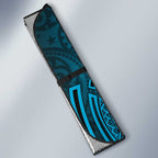 Cronulla Sutherland Sharks Rugby Auto Sun Shade Polynesian Tribal Shark Warrior Ocean Blue Pattern