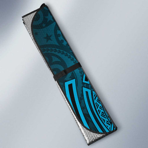 Cronulla Sutherland Sharks Rugby Auto Sun Shade Polynesian Tribal Shark Warrior Ocean Blue Pattern