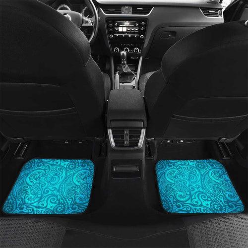 Cronulla Sutherland Sharks Rugby Car Mats Polynesian Tribal Shark Warrior Ocean Blue Pattern
