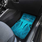 Cronulla Sutherland Sharks Rugby Car Mats Polynesian Tribal Shark Warrior Ocean Blue Pattern