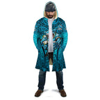 Cronulla Sutherland Sharks Rugby Cloak Polynesian Tribal Shark Warrior Ocean Blue Pattern