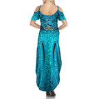 Cronulla Sutherland Sharks Rugby Family Matching Summer Maxi Dress and Hawaiian Shirt Polynesian Tribal Shark Warrior Ocean Blue Pattern