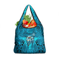 Cronulla Sutherland Sharks Rugby Grocery Bag Polynesian Tribal Shark Warrior Ocean Blue Pattern