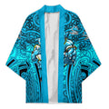 Cronulla Sutherland Sharks Rugby Kimono Polynesian Tribal Shark Warrior Ocean Blue Pattern