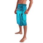 Cronulla Sutherland Sharks Rugby Lavalava Polynesian Tribal Shark Warrior Ocean Blue Pattern