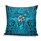 Cronulla Sutherland Sharks Rugby Pillow Cover Polynesian Tribal Shark Warrior Ocean Blue Pattern