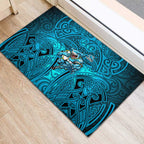 Cronulla Sutherland Sharks Rugby Rubber Doormat Polynesian Tribal Shark Warrior Ocean Blue Pattern