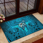 Cronulla Sutherland Sharks Rugby Rubber Doormat Polynesian Tribal Shark Warrior Ocean Blue Pattern