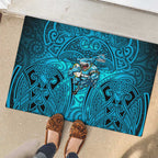 Cronulla Sutherland Sharks Rugby Rubber Doormat Polynesian Tribal Shark Warrior Ocean Blue Pattern