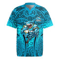 Cronulla Sutherland Sharks Rugby Rugby Jersey Polynesian Tribal Shark Warrior Ocean Blue Pattern