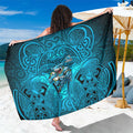 Cronulla Sutherland Sharks Rugby Sarong Polynesian Tribal Shark Warrior Ocean Blue Pattern