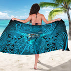 Cronulla Sutherland Sharks Rugby Sarong Polynesian Tribal Shark Warrior Ocean Blue Pattern