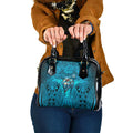 Cronulla Sutherland Sharks Rugby Shoulder Handbag Polynesian Tribal Shark Warrior Ocean Blue Pattern