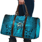 Cronulla Sutherland Sharks Rugby Travel Bag Polynesian Tribal Shark Warrior Ocean Blue Pattern
