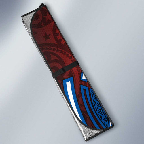 Newcastle Knights Rugby Auto Sun Shade Polynesian Tribal Knight Warrior Red Blue Pattern