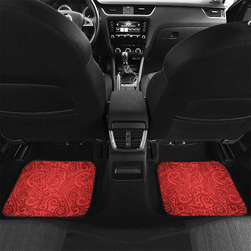Newcastle Knights Rugby Car Mats Polynesian Tribal Knight Warrior Red Blue Pattern