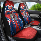 Newcastle Knights Rugby Car Seat Cover Polynesian Tribal Knight Warrior Red Blue Pattern
