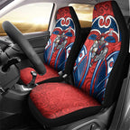 Newcastle Knights Rugby Car Seat Cover Polynesian Tribal Knight Warrior Red Blue Pattern