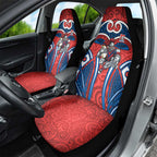 Newcastle Knights Rugby Car Seat Cover Polynesian Tribal Knight Warrior Red Blue Pattern