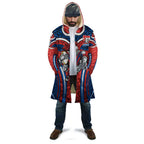 Newcastle Knights Rugby Cloak Polynesian Tribal Knight Warrior Red Blue Pattern