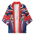 Newcastle Knights Rugby Kimono Polynesian Tribal Knight Warrior Red Blue Pattern