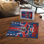 Newcastle Knights Rugby Puzzle Polynesian Tribal Knight Warrior Red Blue Pattern