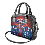 Newcastle Knights Rugby Shoulder Handbag Polynesian Tribal Knight Warrior Red Blue Pattern