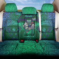 New Zealand Warriors Rugby Back Car Seat Cover Polynesian Tribal Warrior Mask Green Blue Pattern